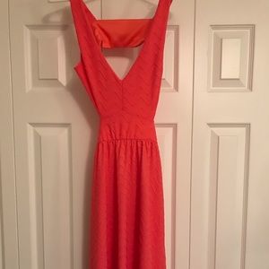 Coral maxi dress